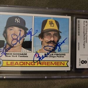 Baseball Trading Card with Autographs